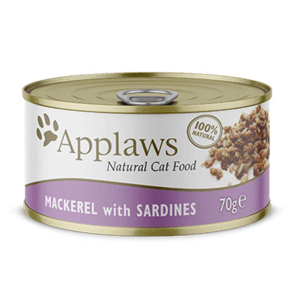 Applaws Cat Wet Food Tin Mackerel with Sardine 70 gm