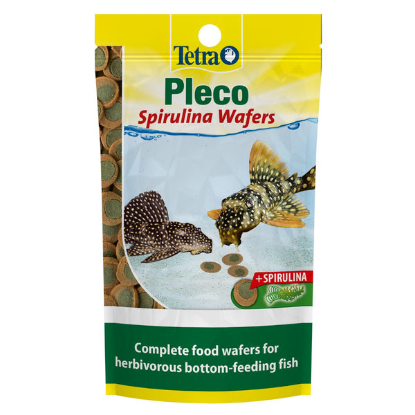 Tetra Pleco Spirulina Wafers Complete Food Wafers for Herbivorous Bottom Feeding Fish 85 Gram Pack