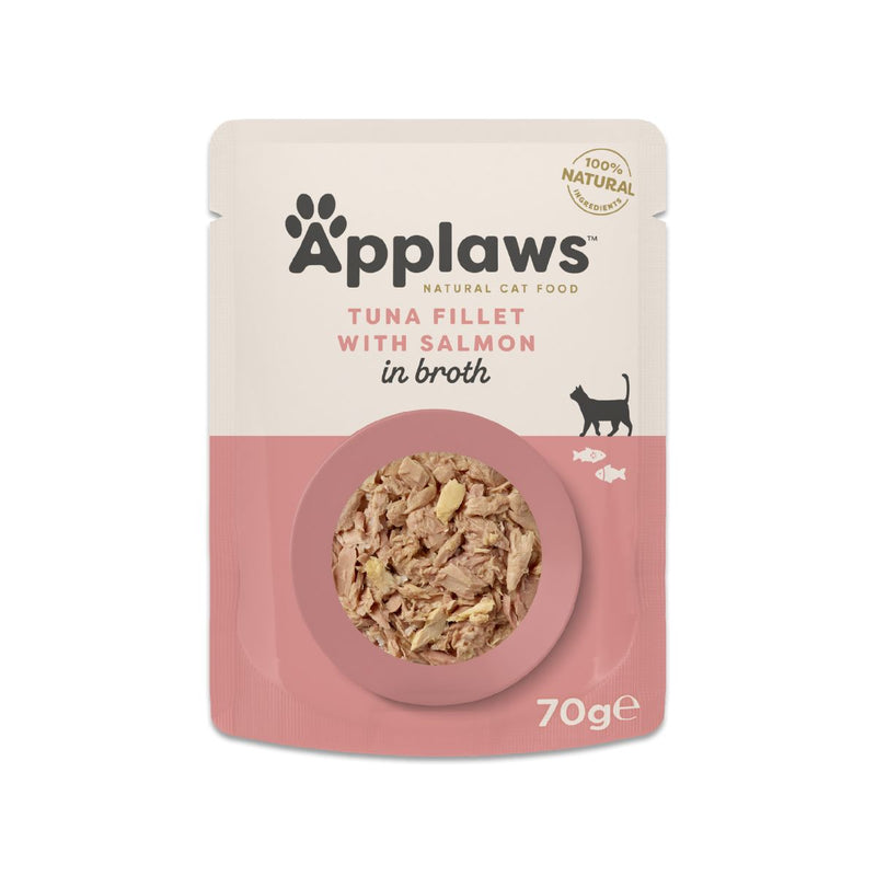 Applaws Cat Wet Food Tuna Fillet with Salmon in Broth 70g Pouch