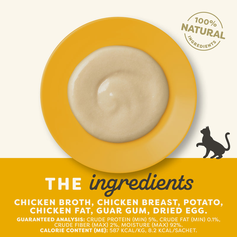 Applaws Natural Grain-Free Complementary Wet Cat Treats – Chicken Recipe Lickable Treats, 6 x 15g