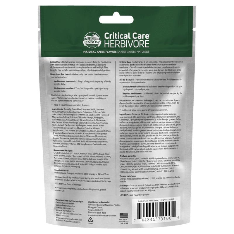 OXBOW Critical Care Herbivore Anise