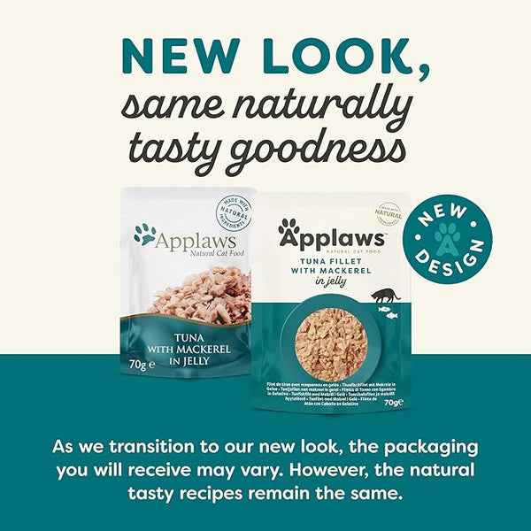 Applaws Cat Wet Food Tuna Whole Meat with Mackerel in Tasty Jelly
