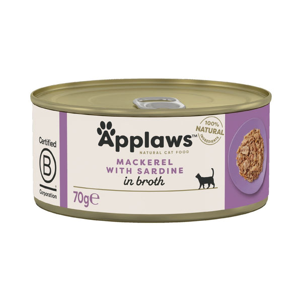 Applaws Cat Wet Food Tin Mackerel with Sardine 70 gm