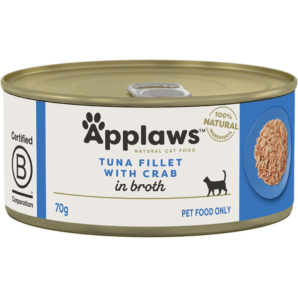 Applaws Cat Wet Food Tuna Fillet with Crab in Broth