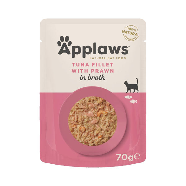Applaws Cat Wet Food Tuna Fillet with Pacific Prawns in Broth
