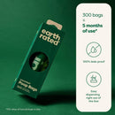 Earth Rated 300-Count Dog Waste Bags, Poop Bags on a Single Roll for Pantries (not on Small Rolls)