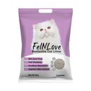 FelNLove Bentonite Cat Litter | 5kg | Fast Clumping, 99% Dust-Free, Strong Odor Control, Natural Sodium Bentonite Clay | Fresh, Calming (Lavender)