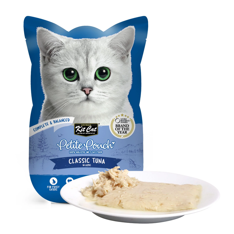 Kit Cat Petite Pouch Complete & Balanced Wet Cat Food - Classic Tuna in Aspic 70g