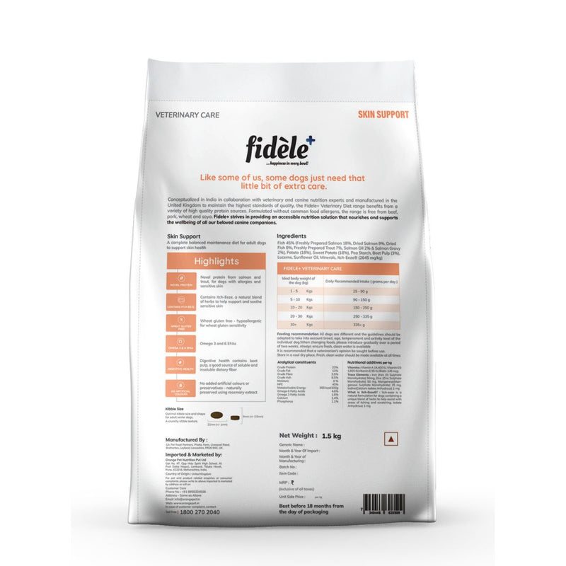 Fidele+ Veterinary Diet Skin Support Formula