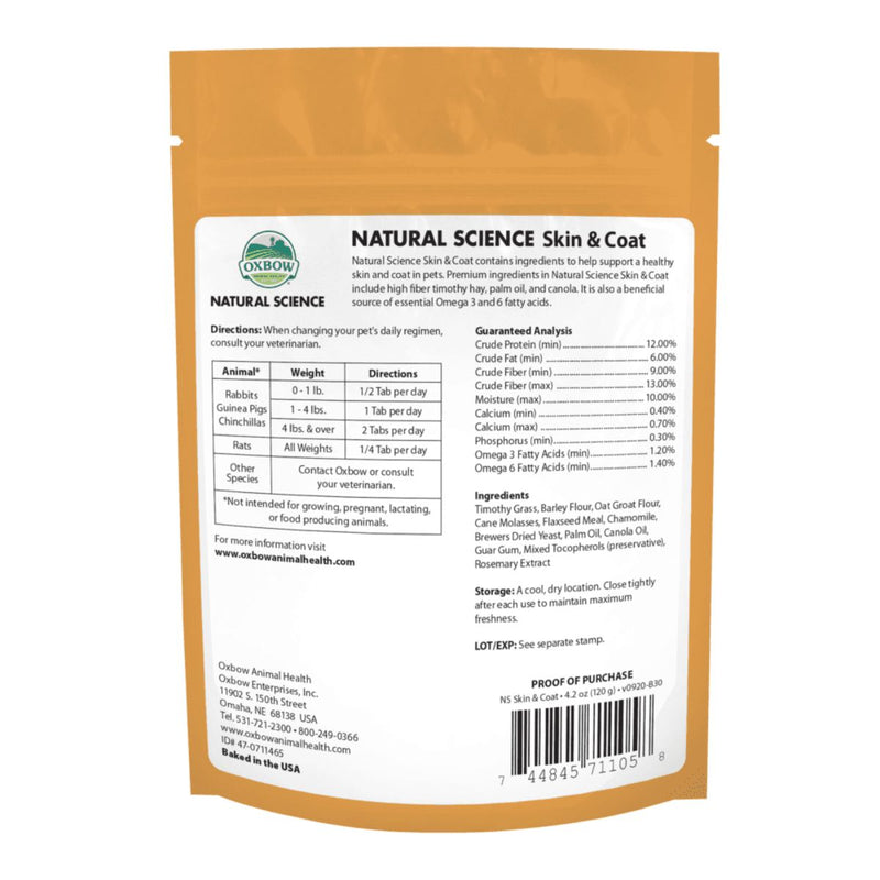 OXBOW Natural Science Skin & Coat Support 120 gm