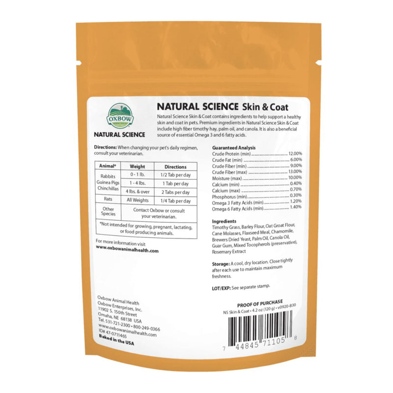 OXBOW Natural Science Skin & Coat Support 120gm