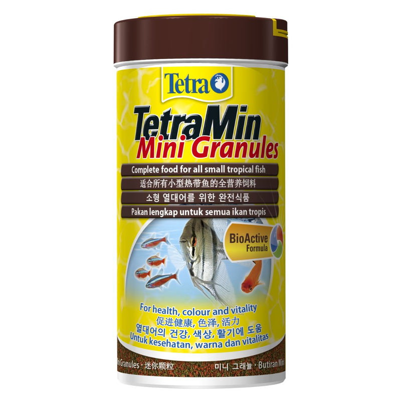 Tetra TetraMini Granules Complete Food For All Small Tropical Fish Good Health, Colour and Vitalitas Bio Active Formula