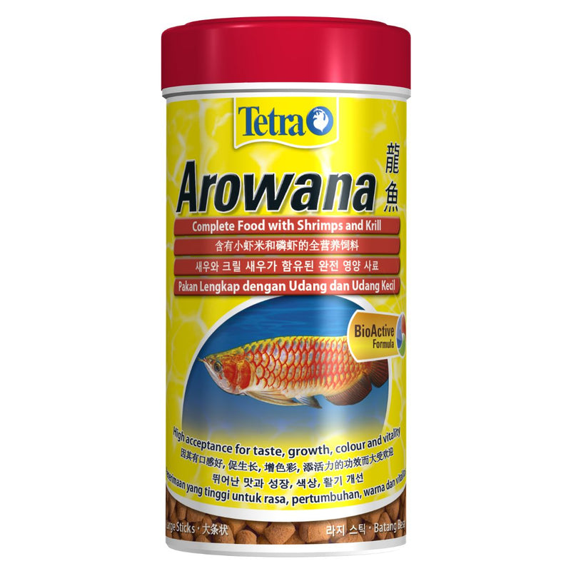 Tetra Arowana Mini Sticks Complete Food With Shrimps and Krill High acceptance for Taste, Growth, Colour and Vitality Bio Active Formula 85 Gram Pack