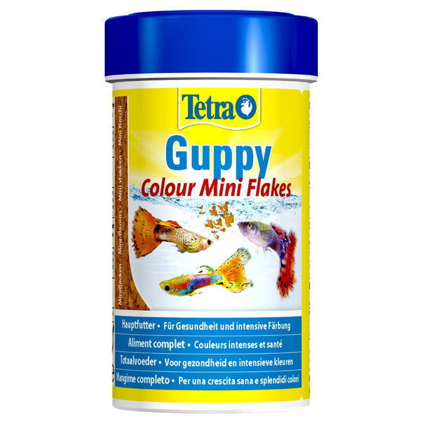 Tetra Guppy Colour Mini Flakes For Vibrant Colours 30 Gram Pack