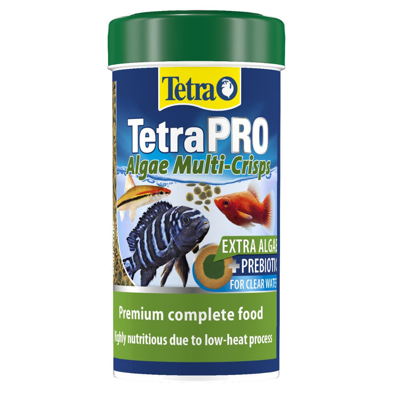 Tetra TetraPRO Algae Multi-Crisps Premium Complete Food Extra Algae and Prebiotic for clear water 45 Gram Pack