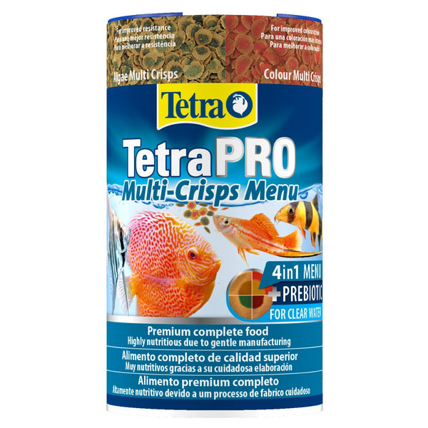 Tetra TetraPRO Menu Multi-Crisps Premium Complete Food 4 in 1 Menu Prebiotic for clear water 64 Gram Pack
