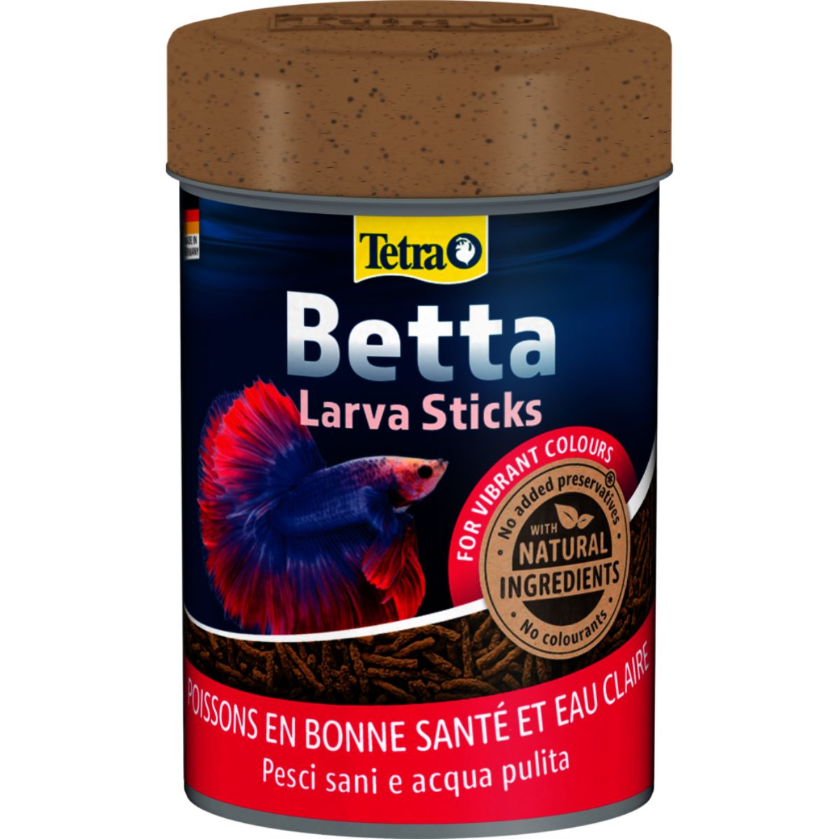 Tetra Betta Larva Sticks Complete Floating Worm-Shaped Food for Betta ...
