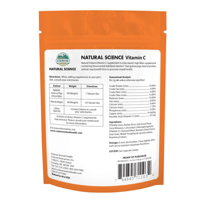 OXBOW Natural Science Vitamin C Support 120gm