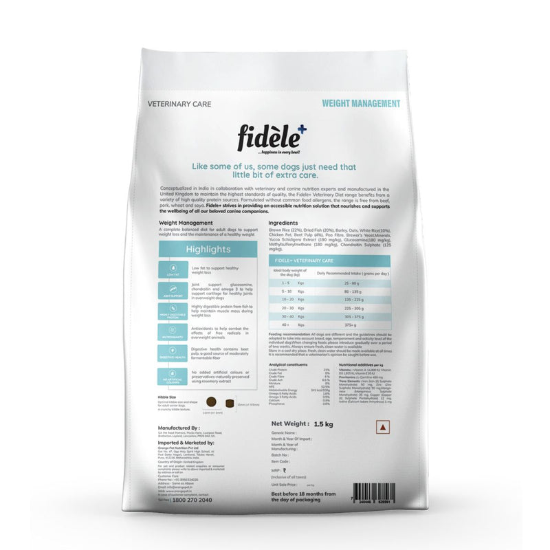 Fidele+ Veterinary Diet Weight Management