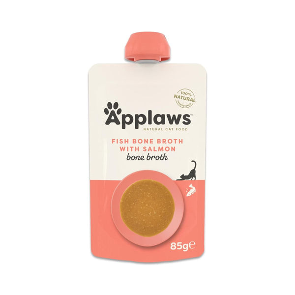 Applaws Fish Bone Broth with Salmon Topper for Cats 85g Pouch