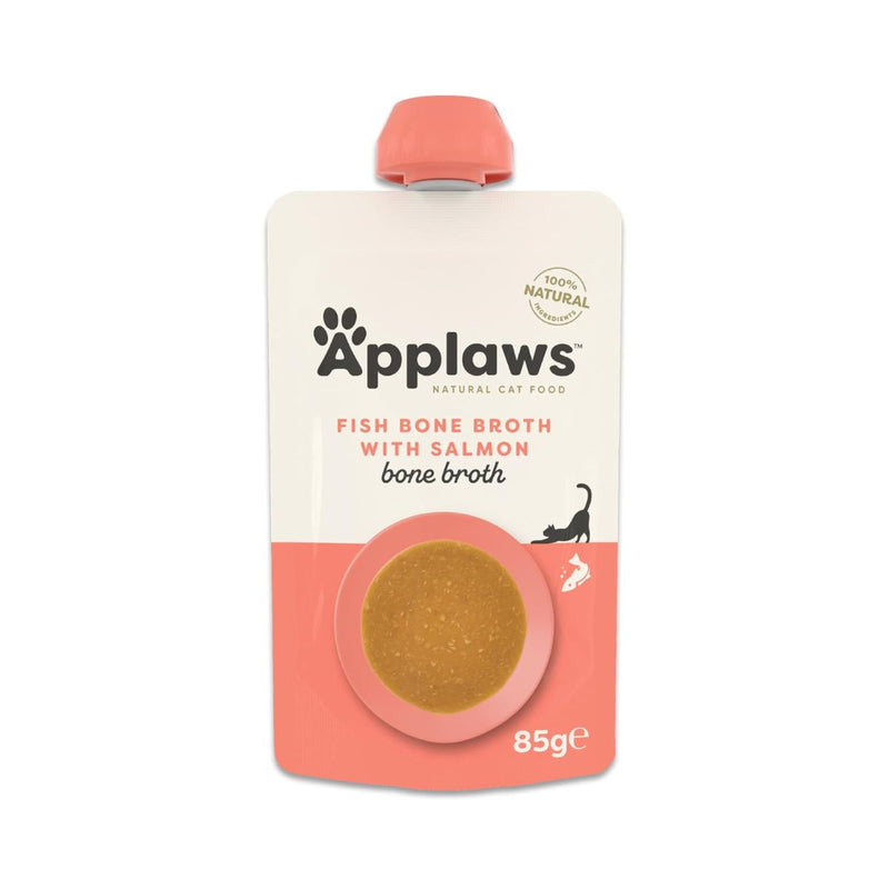 Applaws Fish Bone Broth with Salmon Topper for Cats 85g Pouch