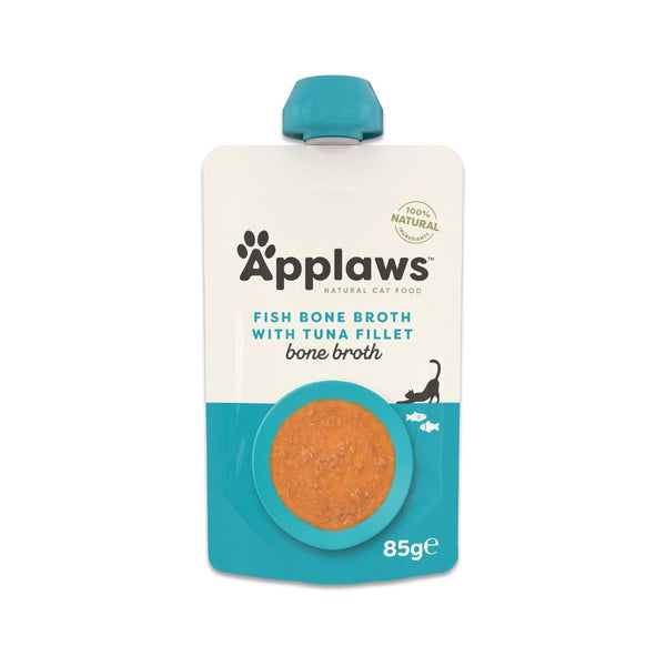 Applaws Fish Bone Broth with Tuna Fillet Topper for Cats 85g Pouch