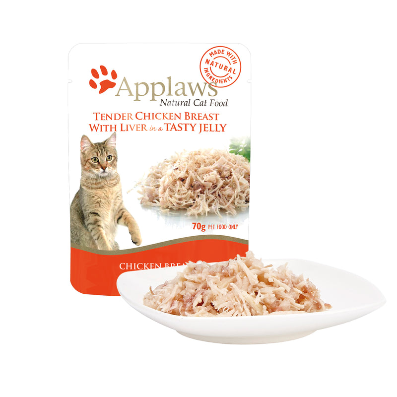 Applaws Cat Wet Food Tender Chicken Breast with Liver in a Tasty Jelly