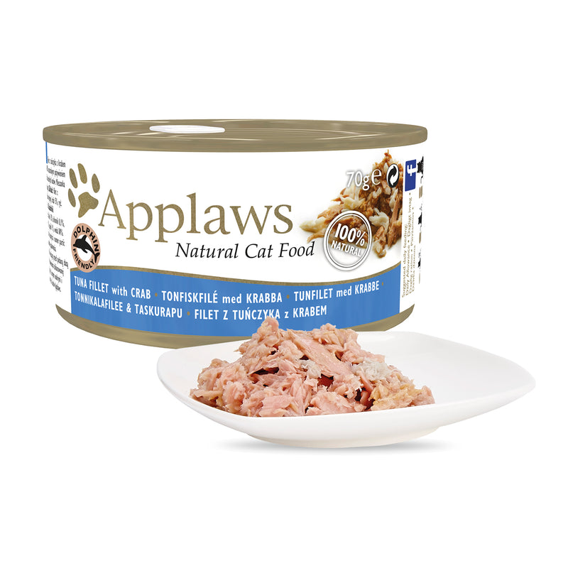 Applaws Cat Wet Food Tuna Fillet with Crab in Broth