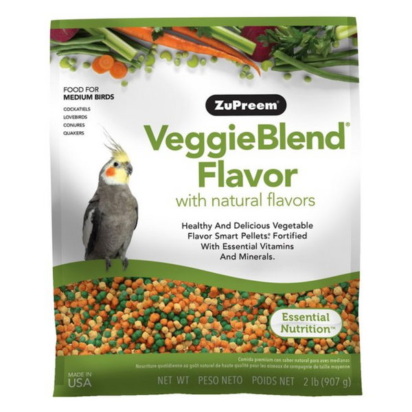 ZuPreem VeggieBlend Flavor With Natural Flavours Medium Bird Food 907-gm