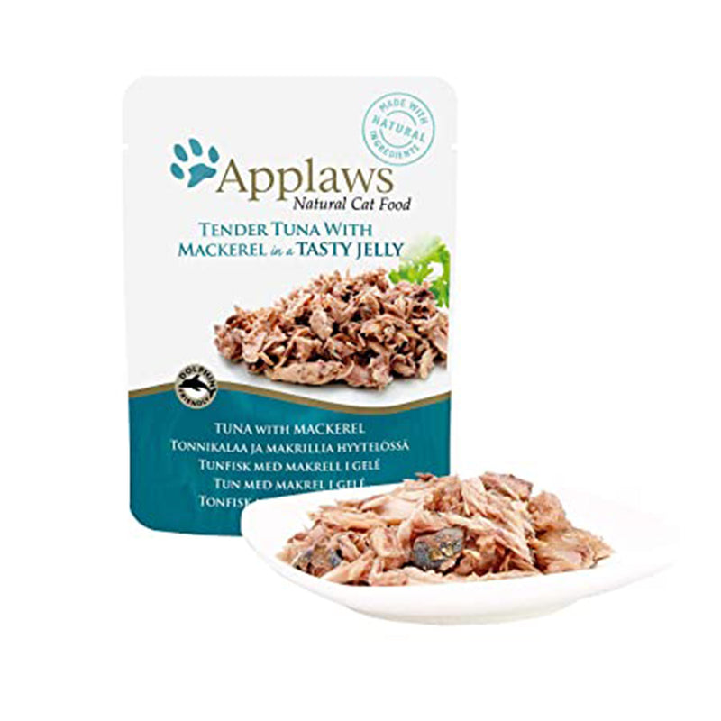 Applaws Cat Wet Food Tuna Whole Meat with Mackerel in Tasty Jelly