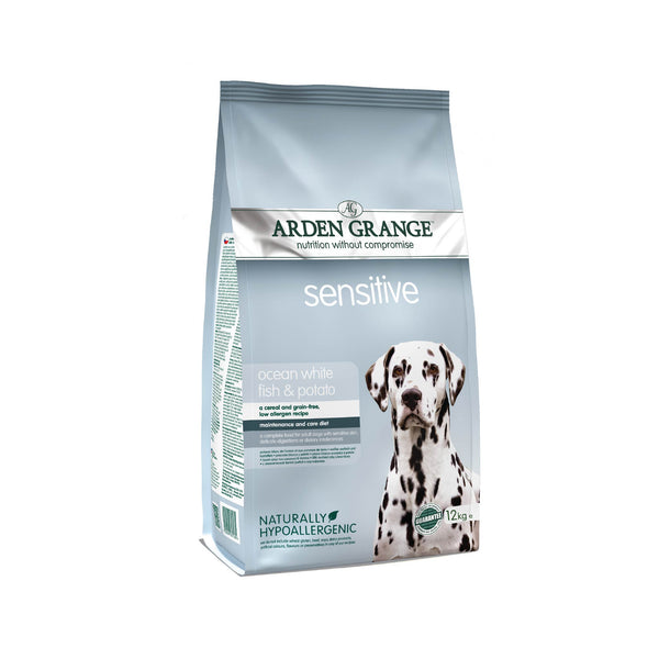 Arden Grange Dry Dog Food Adult Sensitive Ocean White Fish & Potato