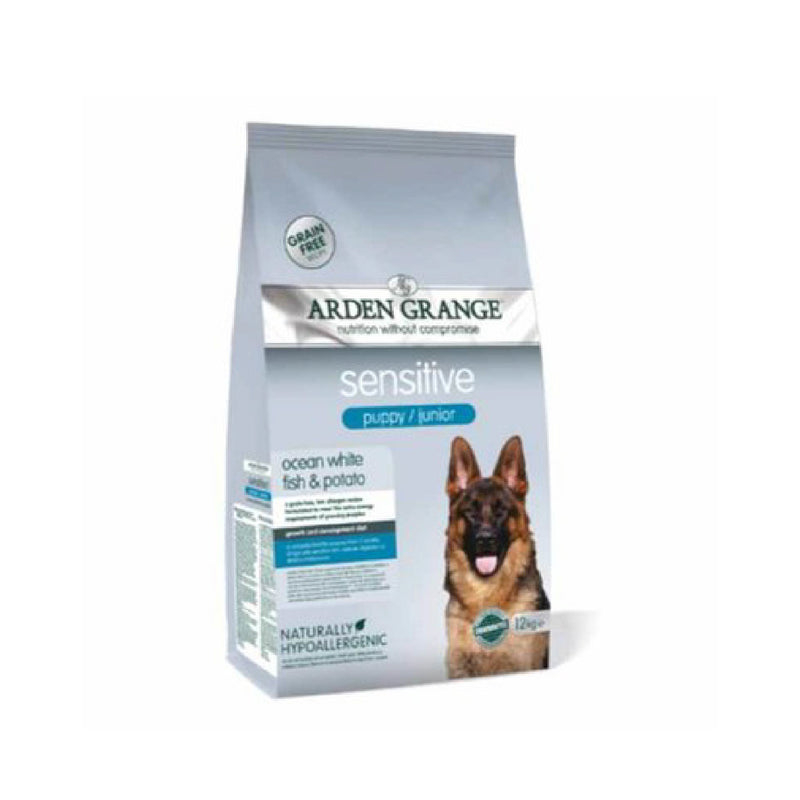 Arden Grange Dry Dog Food Puppy Junior Sensitive Ocean White Fish & Potato