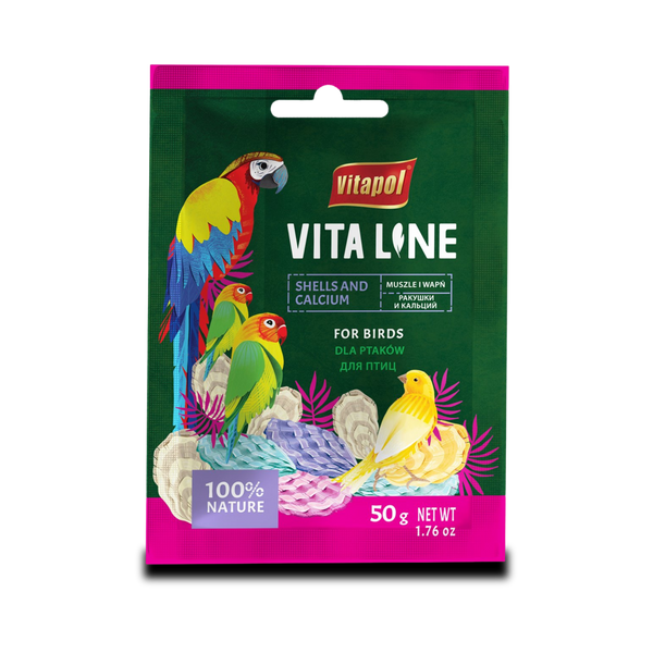 Vitapol Vitaline Feed Supplement Shell & Lime for Birds 50g