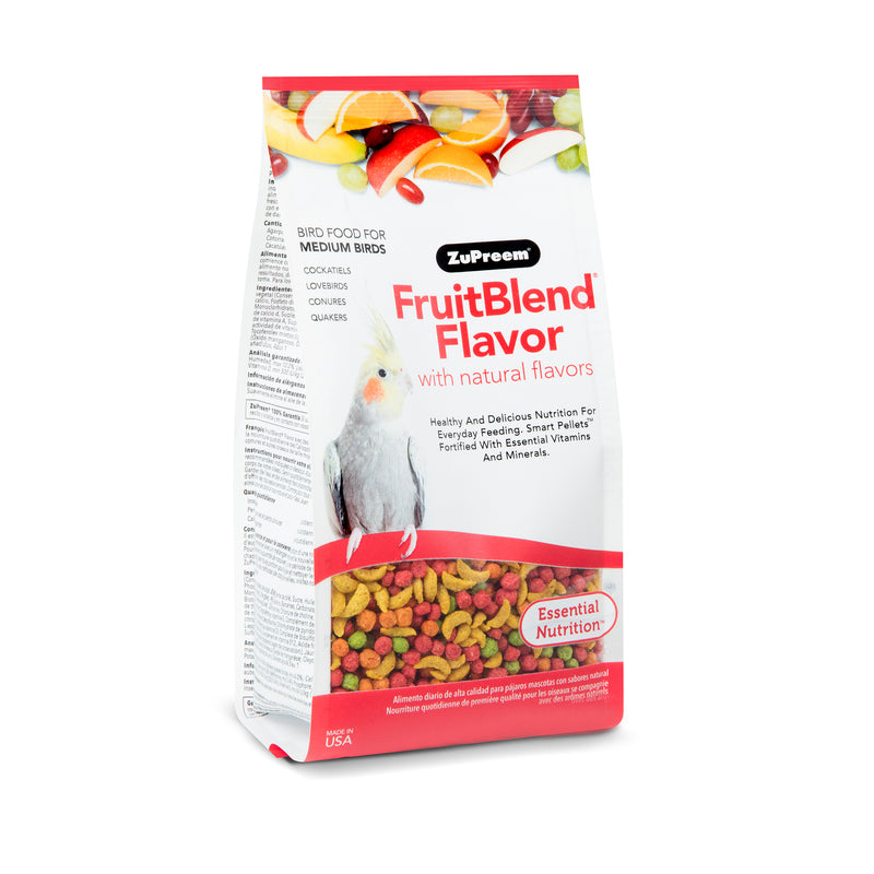 ZuPreem FruitBlend Flavor with Natural Flavors Avian Diets Medium Bird Food