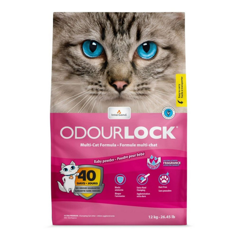 Odourlock Mineral Cat Litter Baby Powder