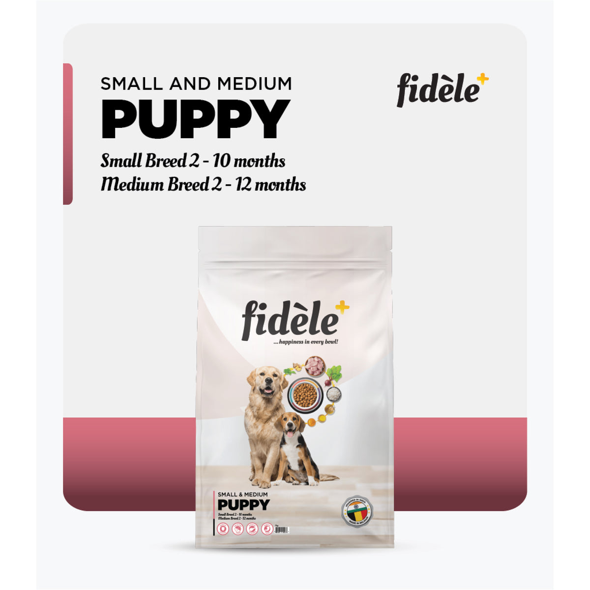 Fidele+ Dry Dog Food Small Medium Puppy Orange Pet Nutrition