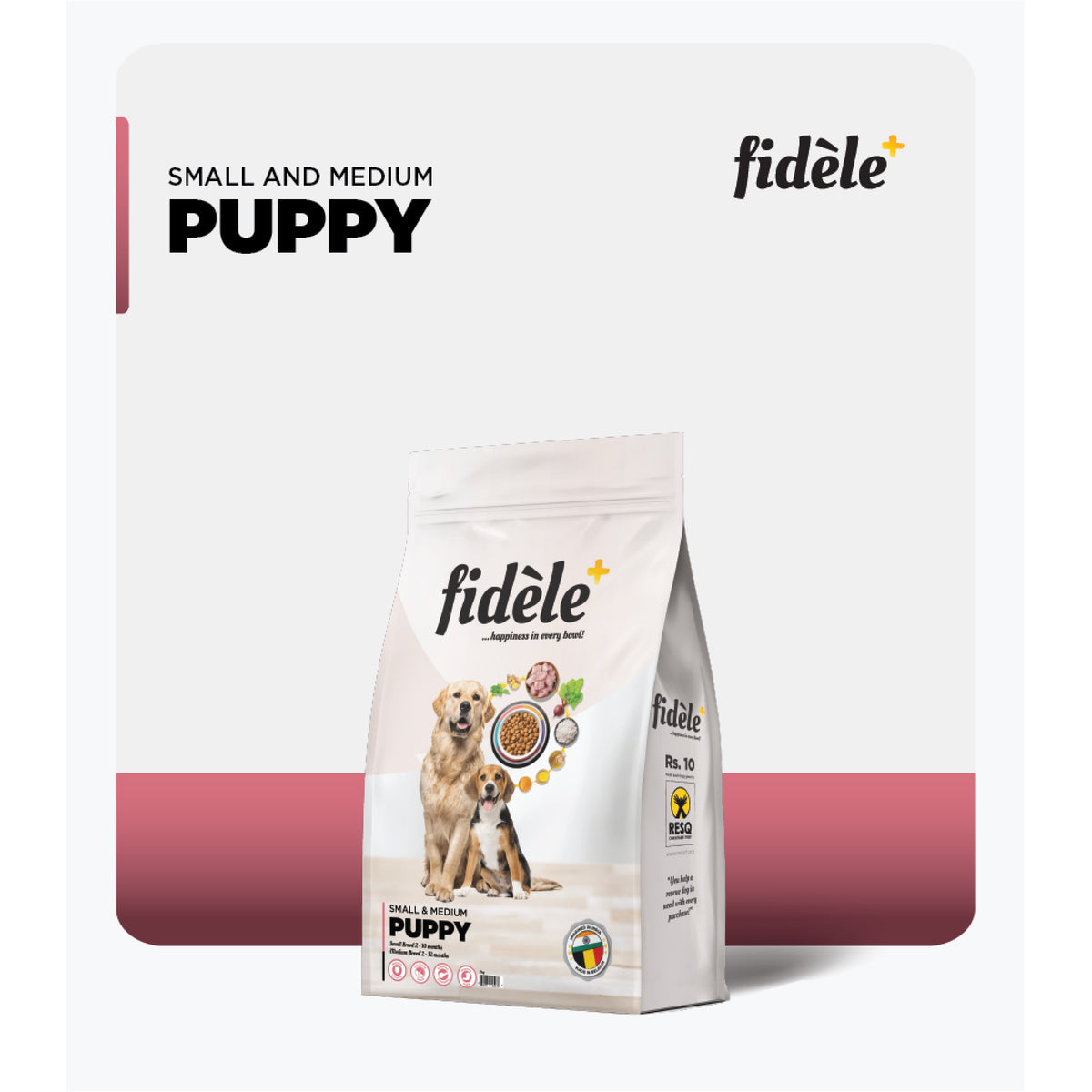 Fidele+ Dry Dog Food Small Medium Puppy Orange Pet Nutrition